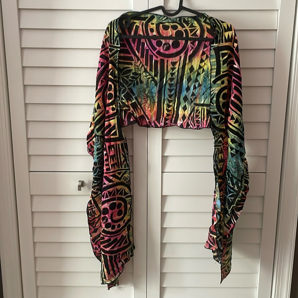 Missing Polynesia Scarf Shawl Wrap Rainbow Like New